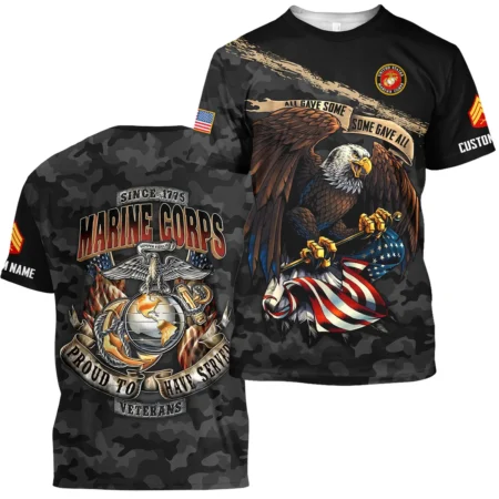 Personalized All Gave Some Some Gave All Veteran U.S. Marine Corps Apparel All Over Prints BLVTR110824A1MC - T Shirt