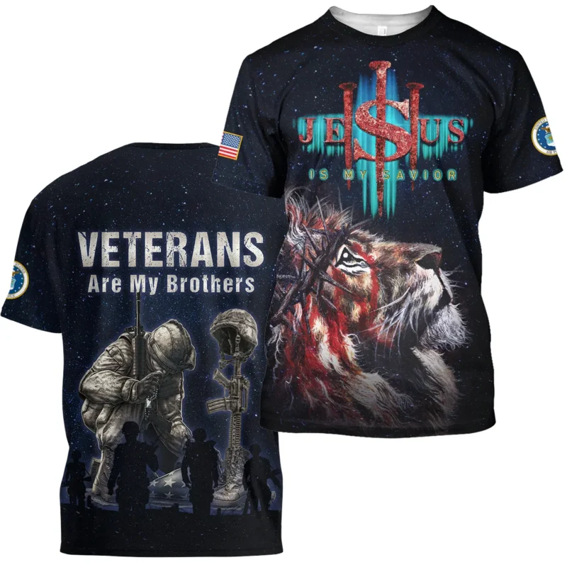 Jesus My Savior Veterans My Brothers U.S. Air Force Apparel All Over Prints BLVTR130824A3AF - T Shirt