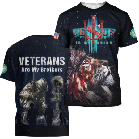 Jesus My Savior Veterans My Brothers U.S. Coast Guard Apparel All Over Prints BLVTR130824A3CG - T Shirt