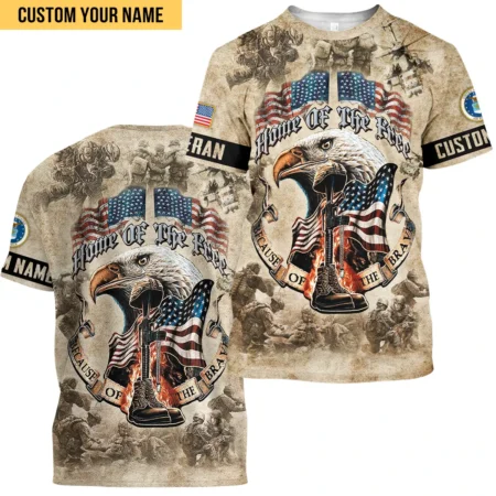 Personalized Home Of The Free Because Of The Brave Veteran U.S. Air Force Apparel All Over Prints BLVTR140824A2AF - T Shirt