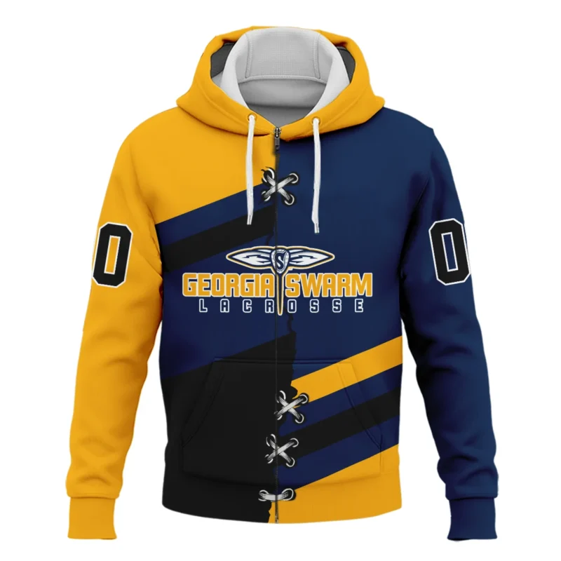 Personalized Gift Zipper Hoodie Georgia Swarm National Lacrosse League All Over Prints HONLL120824A02GEOZHD