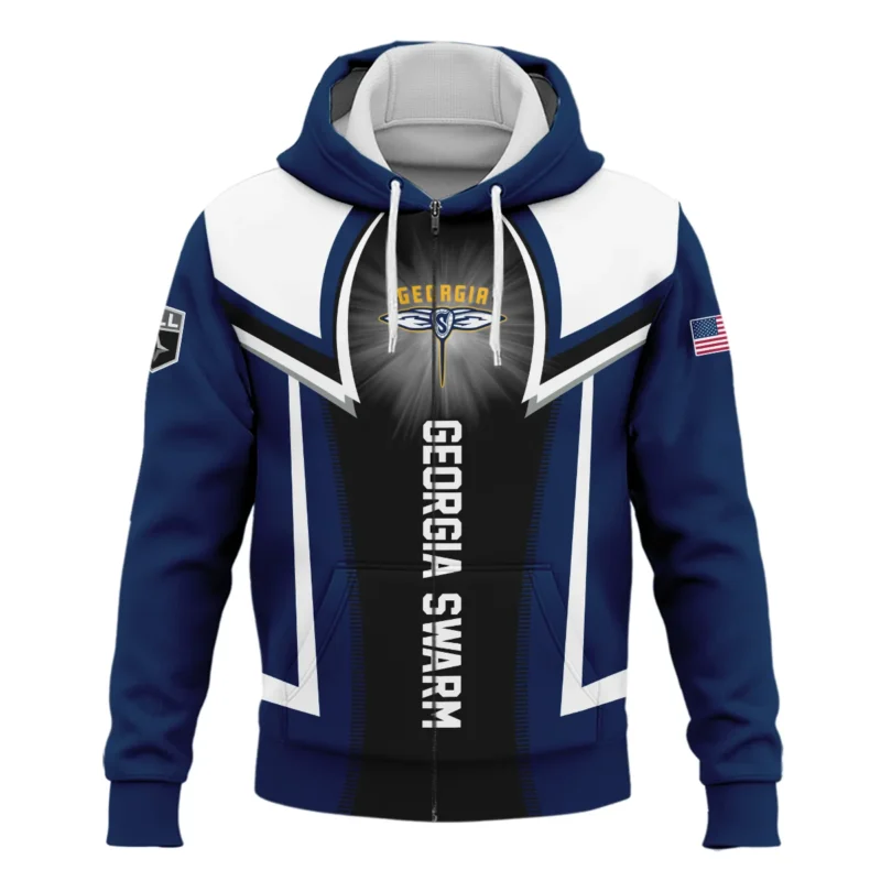 Personalized Gift Zipper Hoodie Georgia Swarm National Lacrosse League All Over Prints HONLL140824A01GEOZHD