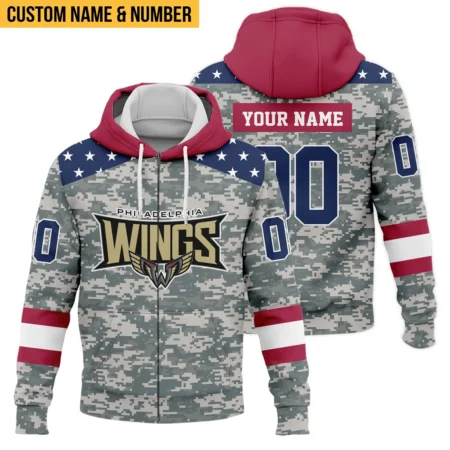 New Release Zipper Hoodie Philadelphia Wings National Lacrosse League All Over Prints HONLL090824A01PHIZHD