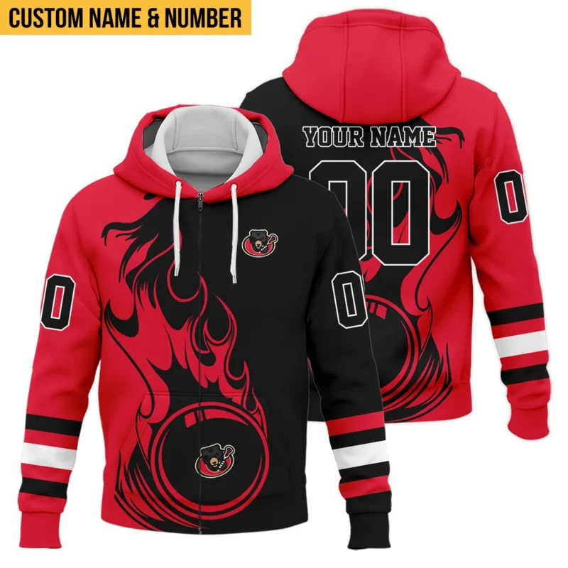 Personalized Gift Zipper Hoodie Ottawa Black Bears National Lacrosse League All Over Prints HONLL130824A01OBBZHD