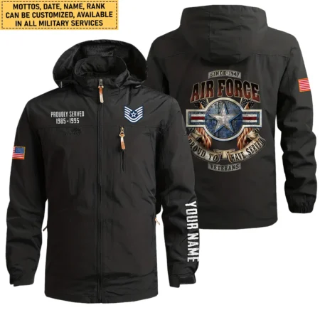 Personalized Proud To Have Served U.S. Air Force Waterproof Outdoor Jacket BLVTR120824A2AF