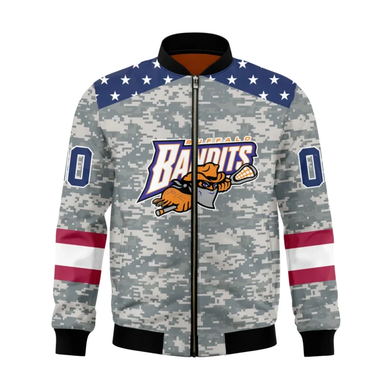 New Release Bomber Jacket  Buffalo Bandits National Lacrosse League All Over Prints HONLL090824A01BUFBB