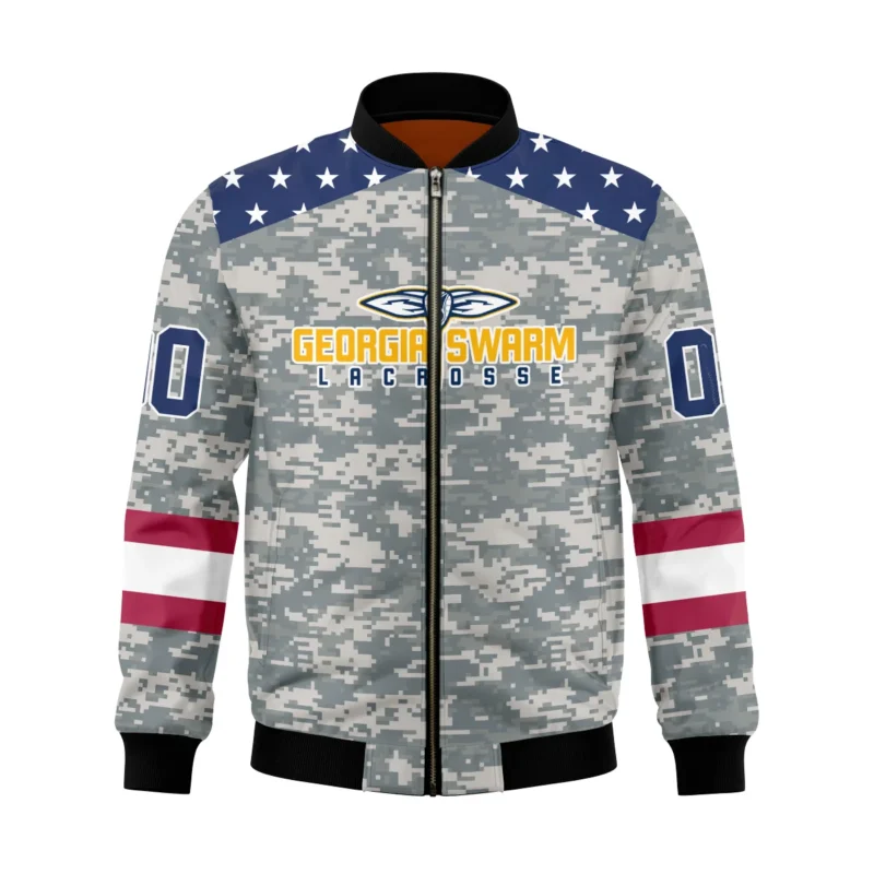 New Release Bomber Jacket  Georgia Swarm National Lacrosse League All Over Prints HONLL090824A01GEOBB