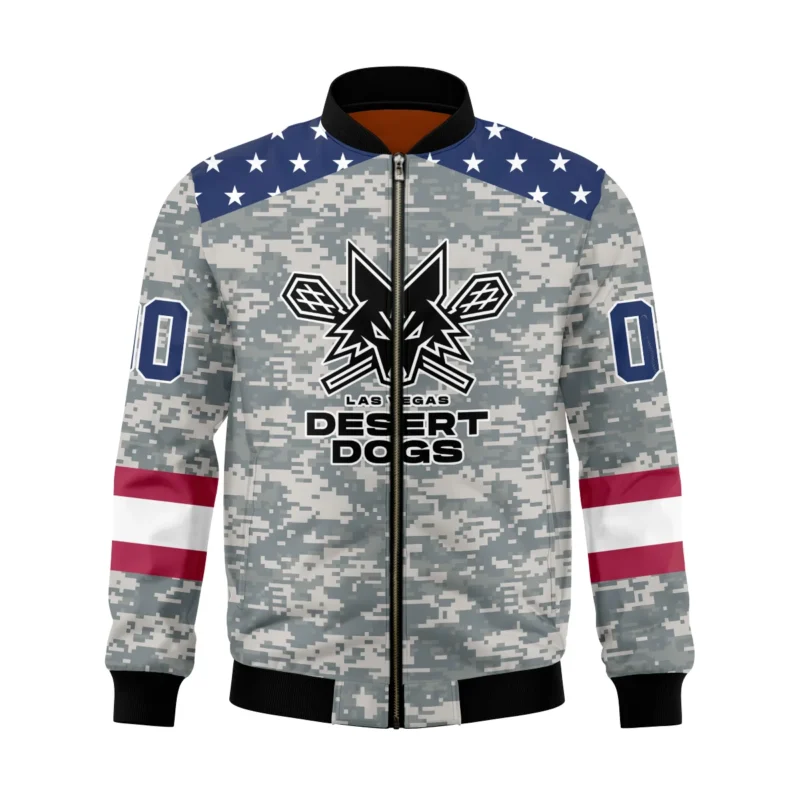 New Release Bomber Jacket  Las Vegas Desert Dogs National Lacrosse League All Over Prints HONLL090824A01LVDBB