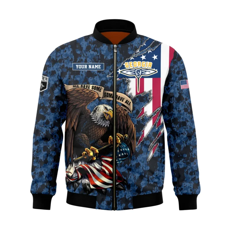 Personalized Gift Bomber Jacket  Georgia Swarm National Lacrosse League All Over Prints HONLL120824A01GEOBB