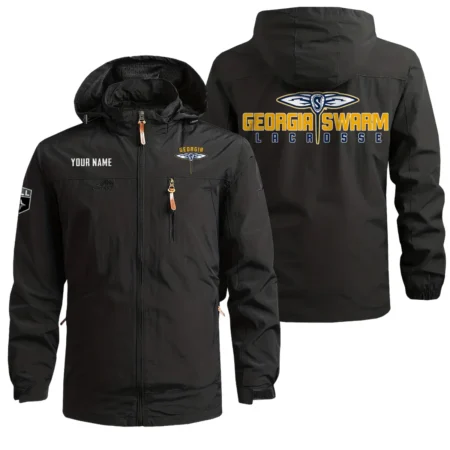 Special Release Georgia Swarm National Lacrosse League Waterproof Outdoor Jacket QTNLL080924A1GEO