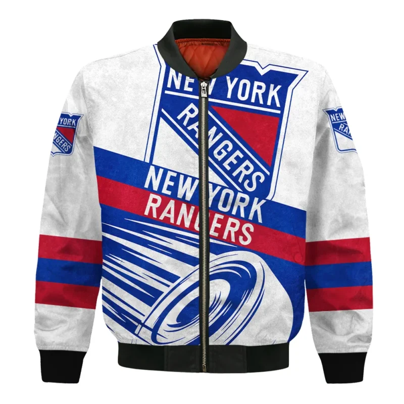 Ice Hockey Puck New York Rangers National Hockey League All Over Prints BLNHL020924NYRBB - Bomber Jacket