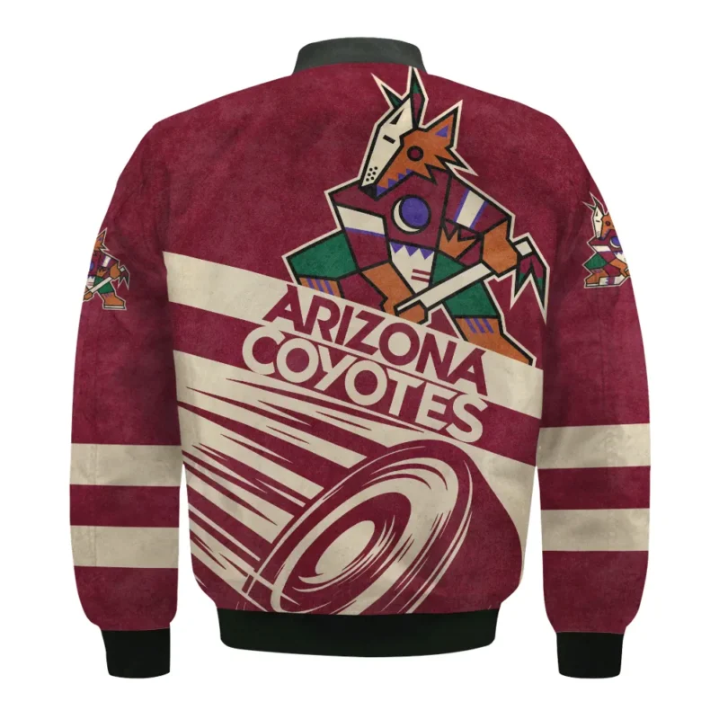 Ice Hockey Puck Arizona Coyotes National Hockey League All Over Prints BLNHL020924ACBB - Bomber Jacket