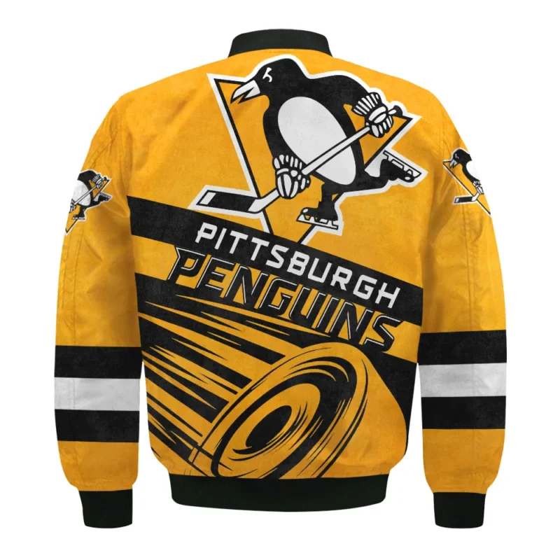 Ice Hockey Puck Pittsburgh Penguins National Hockey League All Over Prints BLNHL020924PPBB - Bomber Jacket