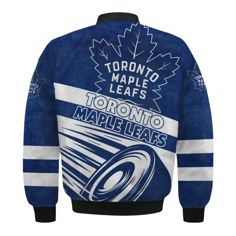 Ice Hockey Puck Toronto Maple Leafs National Hockey League All Over Prints BLNHL020924TMLBB - Bomber Jacket