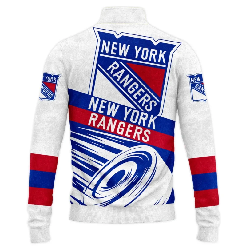 Ice Hockey Puck New York Rangers National Hockey League All Over Prints BLNHL020924NYRSWZ - Quarter Zip Jacket