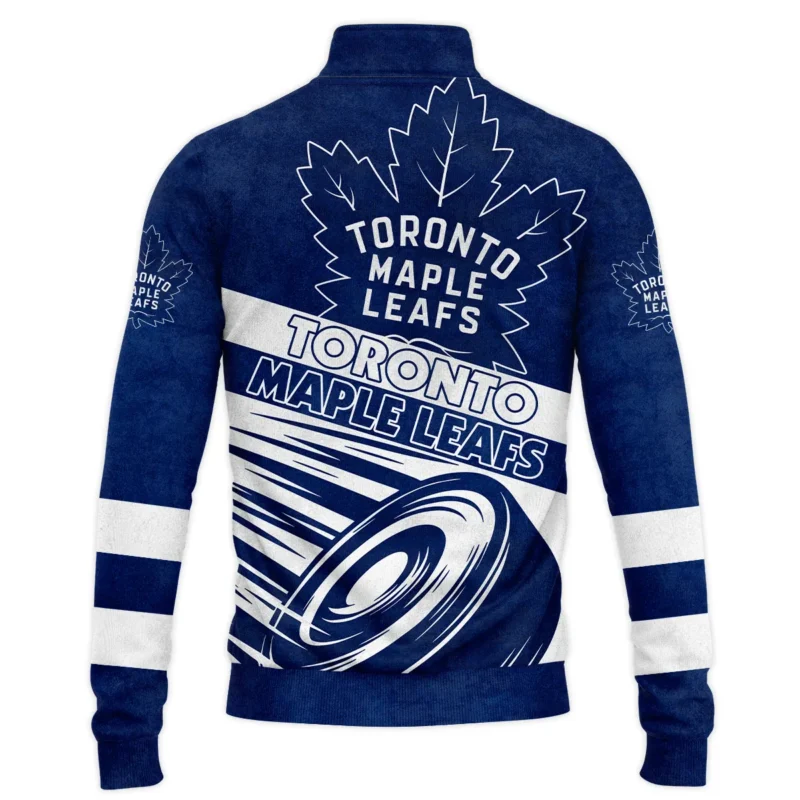 Ice Hockey Puck Toronto Maple Leafs National Hockey League All Over Prints BLNHL020924TMLSWZ - Quarter Zip Jacket