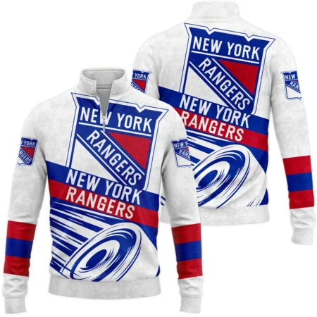 Ice Hockey Puck New York Rangers National Hockey League All Over Prints BLNHL020924NYRSWZ - Quarter Zip Jacket