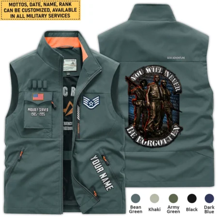 Personalized Gift You Will Never Be Forgotten U.S. Air Force Outdoor Vest BLVTR020824A1AF