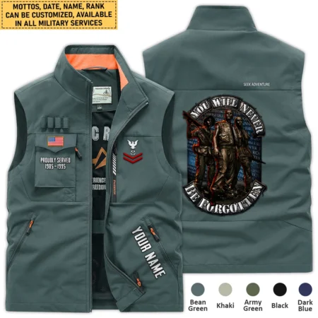 Personalized Gift You Will Never Be Forgotten U.S. Navy Outdoor Vest BLVTR020824A1NV