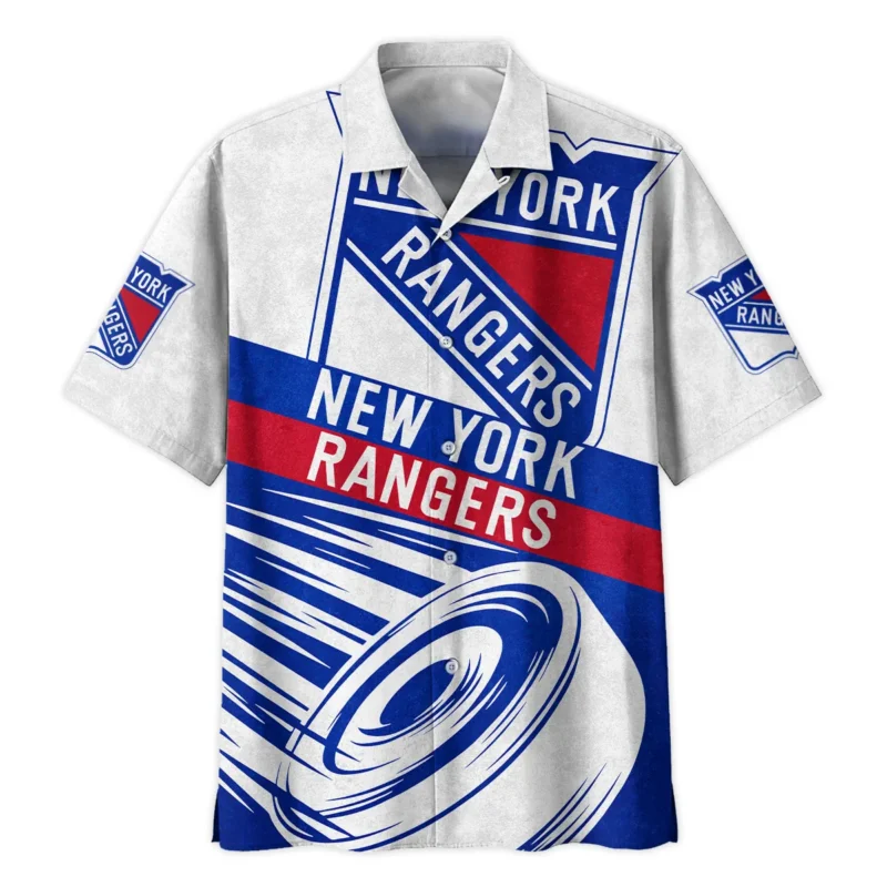 Ice Hockey Puck New York Rangers National Hockey League All Over Prints BLNHL020924NYRHW - Hawaiian Shirt