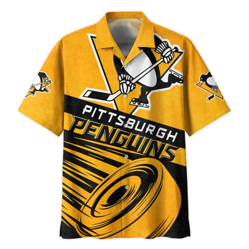 Ice Hockey Puck Pittsburgh Penguins National Hockey League All Over Prints BLNHL020924PPHW - Hawaiian Shirt