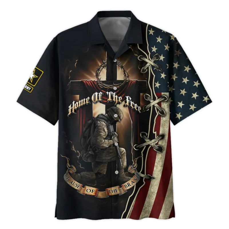 Home Of The Free Because Of The Brave Veteran U.S. Army Apparel All Over Prints BLVTR140824A1AM - Hawaiian Shirt