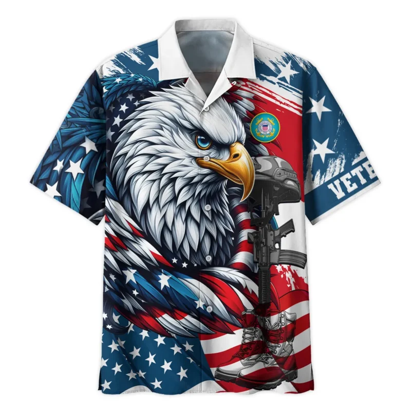 Eagle US Flag Veteran Motto Of The U.S. Coast Guard Apparel All Over Prints BLVTR140824A3CG - Hawaiian Shirt