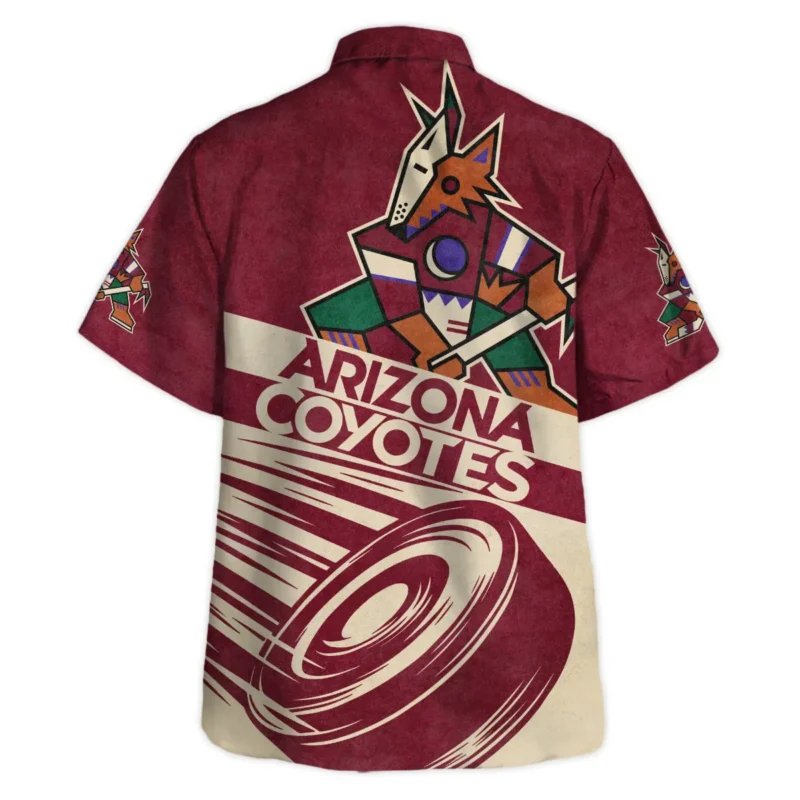 Ice Hockey Puck Arizona Coyotes National Hockey League All Over Prints BLNHL020924ACHW - Hawaiian Shirt