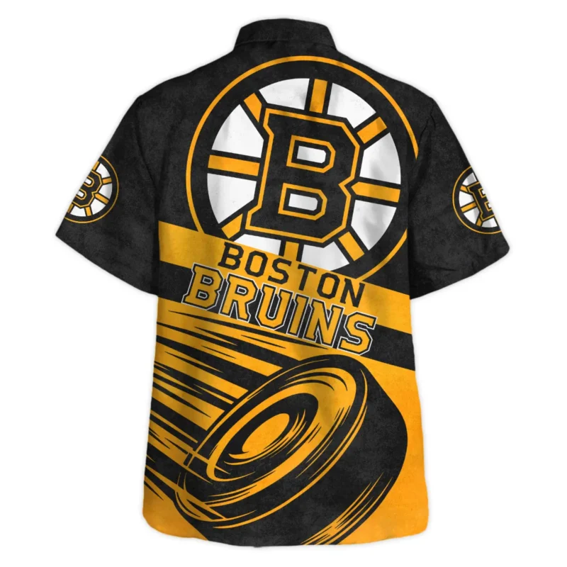 Ice Hockey Puck Boston Bruins National Hockey League All Over Prints BLNHL020924BBHW - Hawaiian Shirt