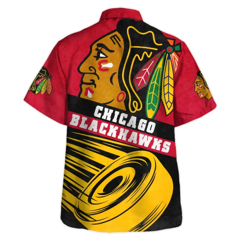 Ice Hockey Puck Chicago Blackhawks National Hockey League All Over Prints BLNHL020924CBHW - Hawaiian Shirt