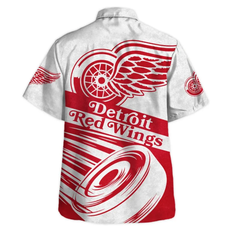 Ice Hockey Puck Detroit Red Wings National Hockey League All Over Prints BLNHL020924DRWHW - Hawaiian Shirt