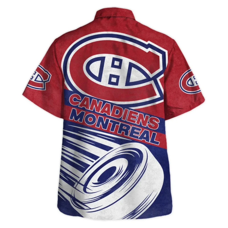 Ice Hockey Puck Montreal Canadiens National Hockey League All Over Prints BLNHL020924MCHW - Hawaiian Shirt