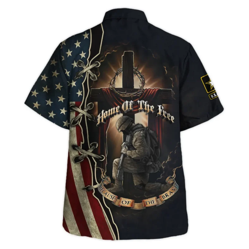 Home Of The Free Because Of The Brave Veteran U.S. Army Apparel All Over Prints BLVTR140824A1AM - Hawaiian Shirt