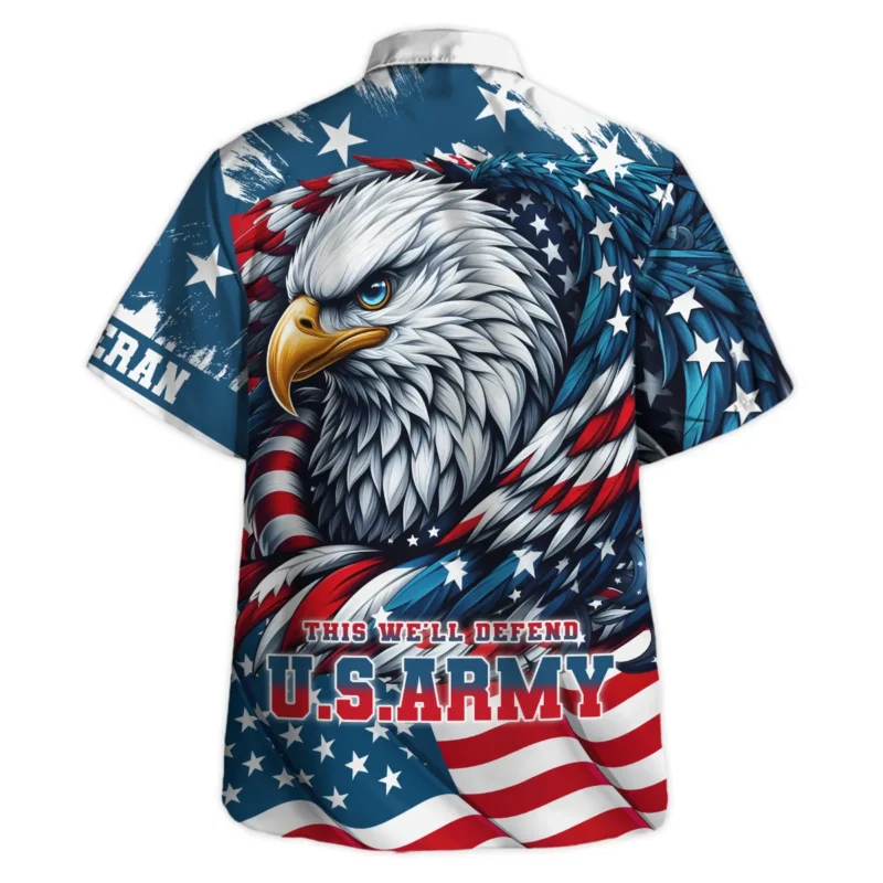 Eagle US Flag Veteran Motto Of The U.S. Army Apparel All Over Prints BLVTR140824A3AM - Hawaiian Shirt