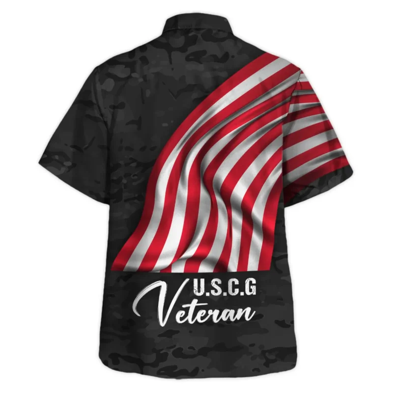 Proudly Served Eagle And US Flag Veteran U.S. Coast Guard Apparel All Over Prints BLVTR150824A2CG - Hawaiian Shirt