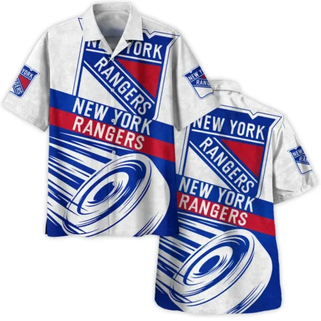 Ice Hockey Puck New York Rangers National Hockey League All Over Prints BLNHL020924NYRHW - Hawaiian Shirt