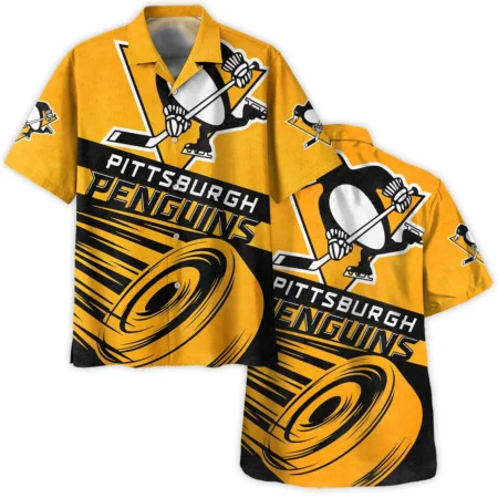 Ice Hockey Puck Pittsburgh Penguins National Hockey League All Over Prints BLNHL020924PPHW - Hawaiian Shirt