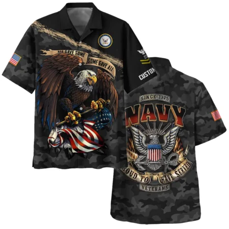 Personalized All Gave Some Some Gave All Veteran U.S. Navy Apparel All Over Prints BLVTR110824A1NV - Hawaiian Shirt