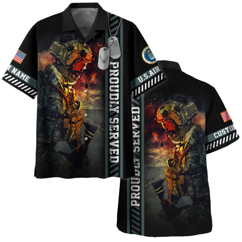 Personalized Proudly Served Veteran U.S. Air Force Apparel All Over Prints BLVTR130824A1AF - Hawaiian Shirt