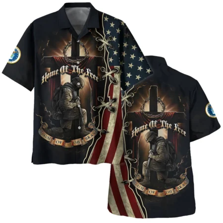 Home Of The Free Because Of The Brave Veteran U.S. Air Force Apparel All Over Prints BLVTR140824A1AF - Hawaiian Shirt