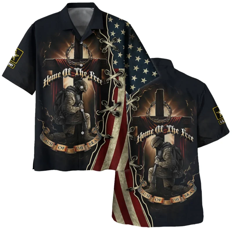 Home Of The Free Because Of The Brave Veteran U.S. Army Apparel All Over Prints BLVTR140824A1AM - Hawaiian Shirt