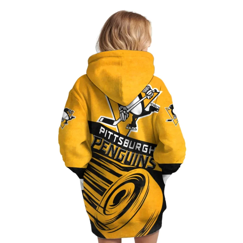 Ice Hockey Puck Pittsburgh Penguins National Hockey League All Over Prints BLNHL020924PPHDR - Hoodie Dress