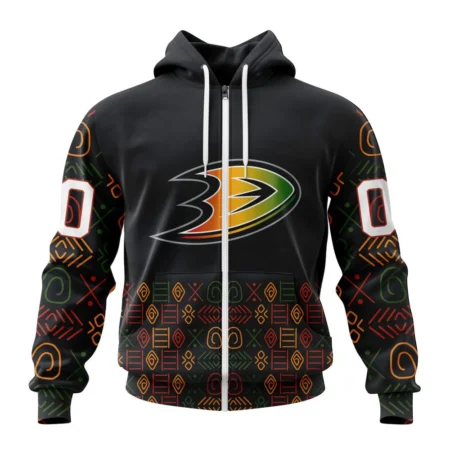 NHL Personalized Name And Number, Anaheim Ducks Special Design For Black History Month,QTNHL Personalized Name And Number,080524B1073