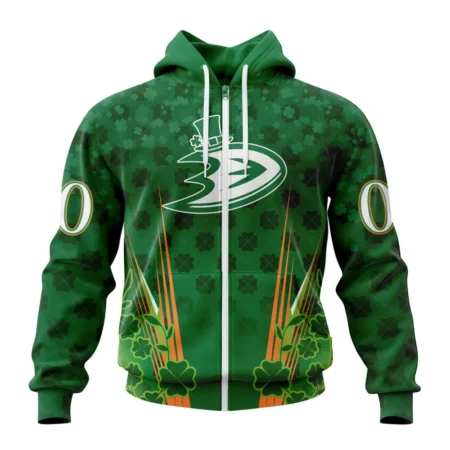 NHL Personalized Name And Number, Anaheim Ducks Special Design For St. Patrick' Day,QTNHL Personalized Name And Number,080524B1164