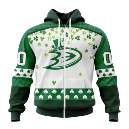 NHL Personalized Name And Number, Anaheim Ducks Special Design For St. Patrick Day,QTNHL Personalized Name And Number,080524B1259