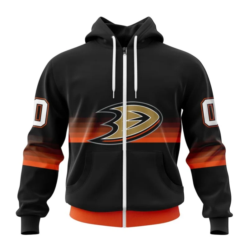 NHL Personalized Name And Number, Anaheim Ducks Special Black And Gradient Design,QTNHL Personalized Name And Number,080524B1422