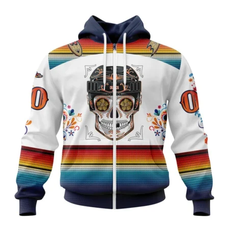 NHL Personalized Name And Number, Anaheim Ducks Special Design For Dia De Los Muertos,QTNHL Personalized Name And Number,080524B1462