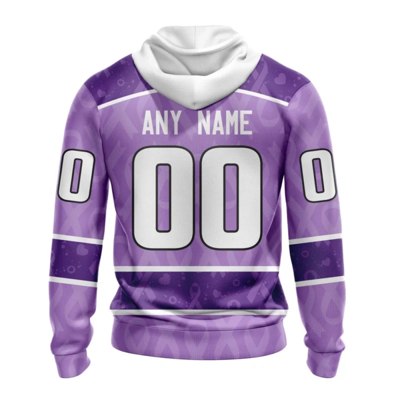 NHL Personalized Name And Number, Anaheim Ducks New Lavender Hockey Fight Cancer,QTNHL Personalized Name And Number,080524B1497