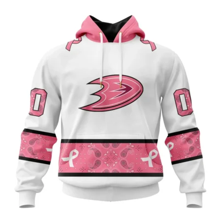 NHL Anaheim Ducks In Classic Style With Paisley, In October We Wear Pink Breast Cancer,QTNHL080524A1685