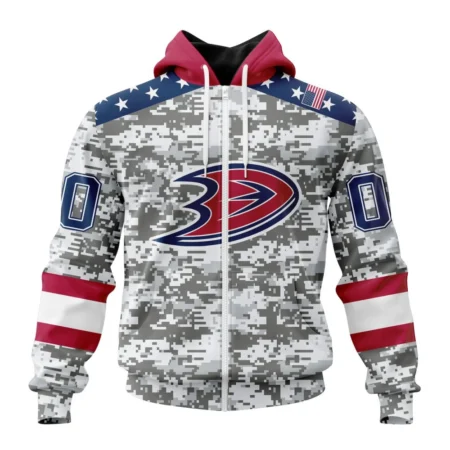 NHL Personalized Name And Number, Anaheim Ducks Special Camo Design For Veterans Day,QTNHL Personalized Name And Number,080524B1815